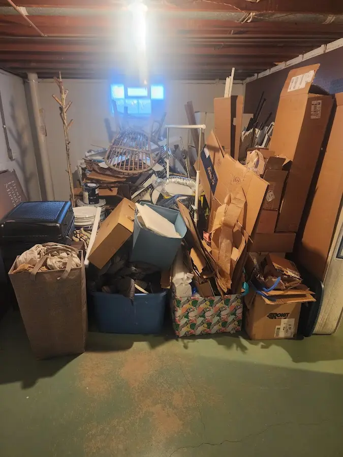 Roll-off dumpster container at job site for Construction Dumpster Rental in Lake Mills